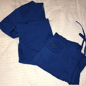 Royal Blue Scrub Set